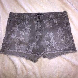 Forever 21 Floral Denim Shorts